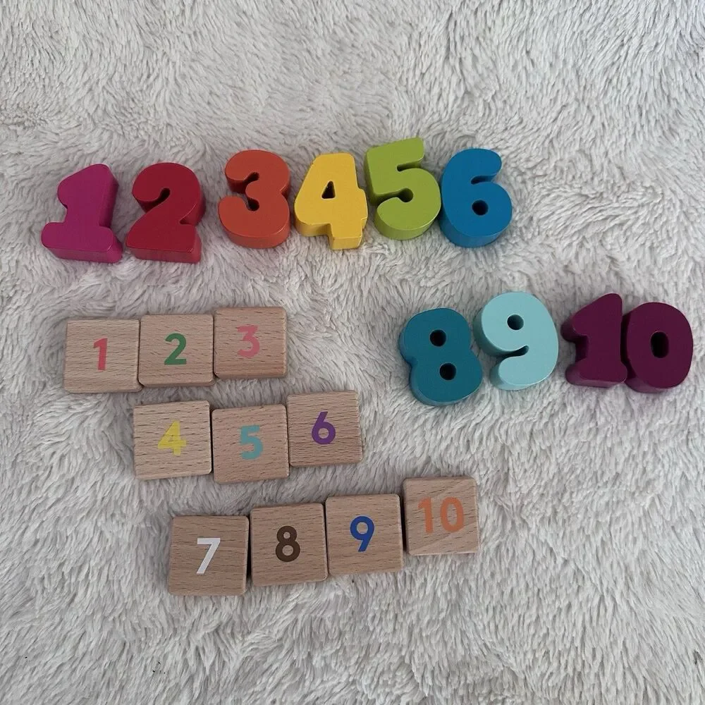 Lovevery Montessori Math Tiles Replacement Parts Wooden Numbers